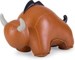 Zuny Bull Buloo Bookend, Tan/Gray