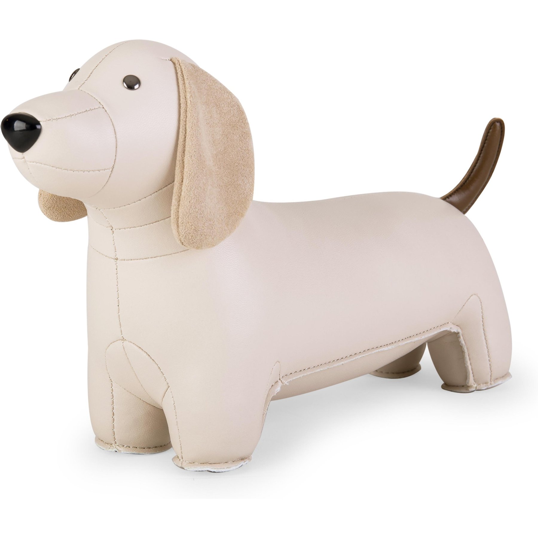 Zuny Teckel Dachshund Bookend, Wheat/Brown