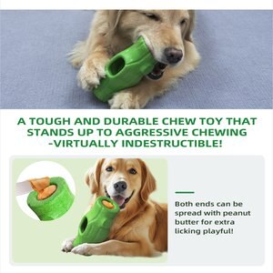 KADTC Frost Lick 2 In 1 Dog Fillable Chew Enrichment Puzzle Toy, Green, X-Large