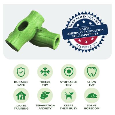 Show full view: KADTC Frost Lick 2 In 1 Dog Fillable Chew Enrichment Puzzle Toy, Green, X-Large slide 2 of 8