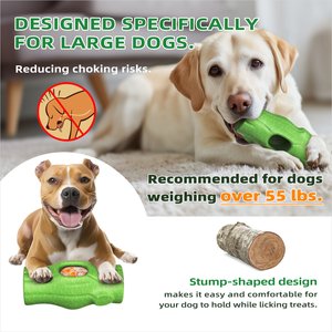 KADTC Frost Lick 2 In 1 Dog Fillable Chew Enrichment Puzzle Toy, Green, X-Large
