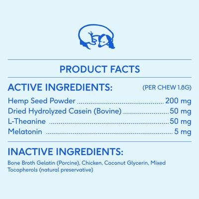 Show full view: Native Pet Chicken Flavored Air-Dried Chews Calming Supplement for Dogs, 30 count slide 8 of 9