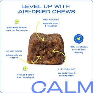 Native Pet Chicken Flavored Air-Dried Chews Calming Supplement for Dogs, 30 count