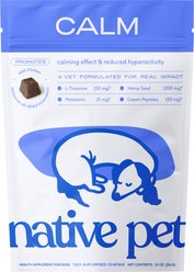 Native Pet Chicken Flavored Air-Dried Chews Calming Supplement for Dogs, 120 count