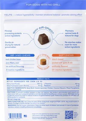 Show full view: Native Pet Chicken Flavored Air-Dried Chews Calming Supplement for Dogs, 120 count slide 3 of 9