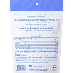Native Pet Chicken Flavored Air-Dried Chews Calming Supplement for Dogs, 60 count