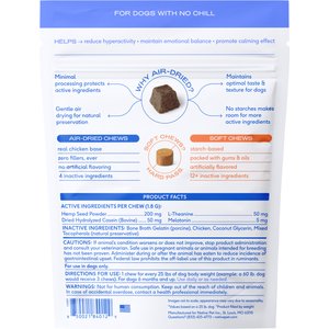 Native Pet Chicken Flavored Air-Dried Chews Calming Supplement for Dogs, 30 count