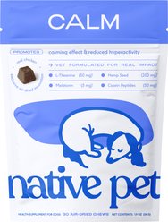 Native Pet Chicken Flavored Air-Dried Chews Calming Supplement for Dogs, 30 count