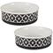 Show in main carousel: Bone Dry Paw Lattice Print Non-Skid Ceramic Dog & Cat Bowl Set, 2 count, Black, Large: 3.75-cup slide 1 of 8