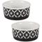 Show in main carousel: Bone Dry Paw Lattice Print Non-Skid Ceramic Dog & Cat Bowl Set, 2 count, Black, Small: 0.75 cup slide 1 of 7