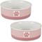 Show in main carousel: Bone Dry Paw Patch Stripes Non-Skid Ceramic Dog & Cat Bowl Set, 2 count, Rose, Medium: 1.5-cup slide 1 of 8