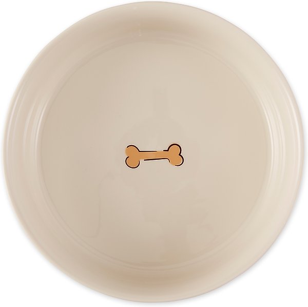 Show full view: Bone Dry Non-Skid Ceramic Dog & Cat Bowl Set, Large: 3.75-cup, 2 count, Terrazzo slide 2 of 3