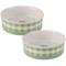 Show in main carousel: Bone Dry Petite Check Ceramic Dog & Cat Bowl, Large: 3.75-cup, 2 count, Desert Sage slide 1 of 3
