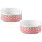 Show in main carousel: Bone Dry Tossed Bone & Paw Print Non-Skid Ceramic Dog & Cat Bowl Set, Rose, Medium: 1.5-cup, 2 count slide 1 of 5