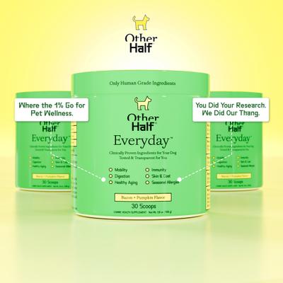 Show full view: Other Half Everyday Multivitamin Bacon & Pumpkin Flavored Powder Supplement for Dogs, 30 Scoops slide 7 of 9