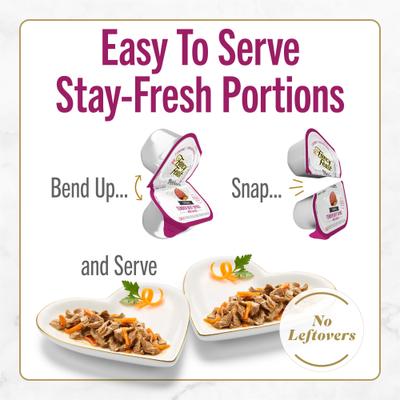 Show full view: Fancy Feast Gourmet Gravy Petites Tender Beef with Carrots Entree Wet Cat Food, 24 Servings, 2.8-oz tray, case of 12 slide 6 of 12