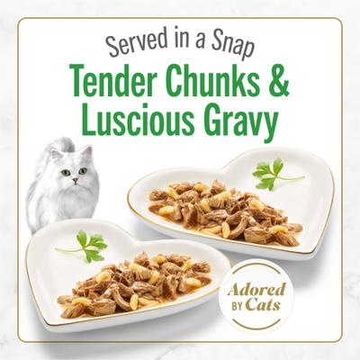 Show full view: Fancy Feast Petites In Gravy Grilled Chicken with Rice Entree Wet Cat Food, 24 Servings, 2.8-oz tray, case of 12 slide 4 of 12