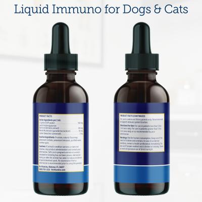 Show full view: Rx Vitamins Immuno Chicken Flavored Liquid Immune Supplement for Cats & Dogs, 4-fl oz bottle slide 7 of 8