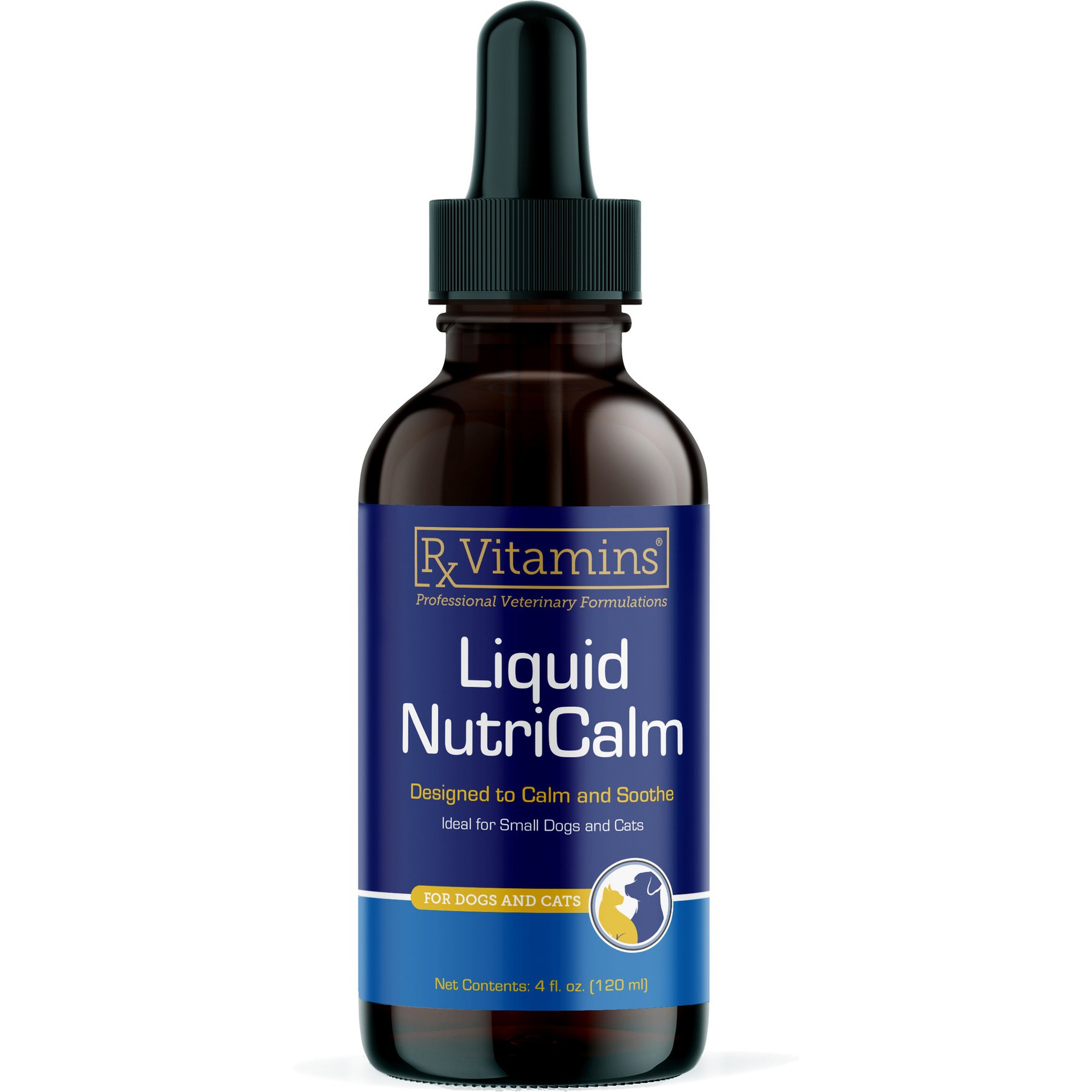 Rx Vitamins NutriCalm Liquid Calming Supplement for Cats & Dogs, 4-fl oz bottle