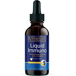 Rx Vitamins Immuno Chicken Flavored Liquid Immune Supplement for Cats & Dogs, 4-fl oz bottle