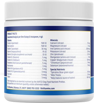 RX VITAMINS Rx Essentials Powder Multivitamin for Dogs, 8-oz