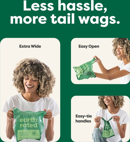 Show full view: Earth Rated Dog Poop Bags with Handles, Unscented, 120 Handle Bags slide 3 of 10