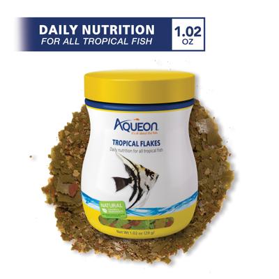 Show full view: Aqueon Tropical Flakes Freshwater Fish Food, 1.02-oz jar slide 2 of 8
