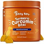 Zesty Paws Turmeric Curcumin Bites Duck Flavored Soft Chews Multivitamin for Dogs, 90 count