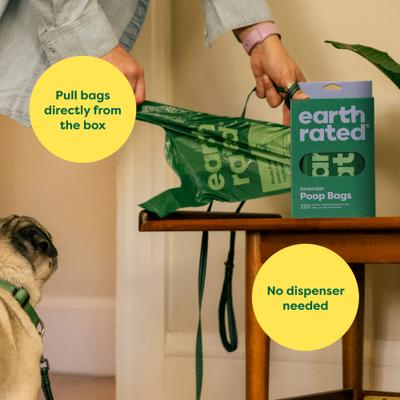 Show full view: Earth Rated Dog Poop Bags with Handles, Lavender Scented, 120 Handle Bags slide 5 of 11