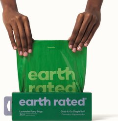 Earth Rated Dog Poop Bags, Thick Grab & Go Single Roll, Lavender Scented, 300 Bags slide 2 of 7