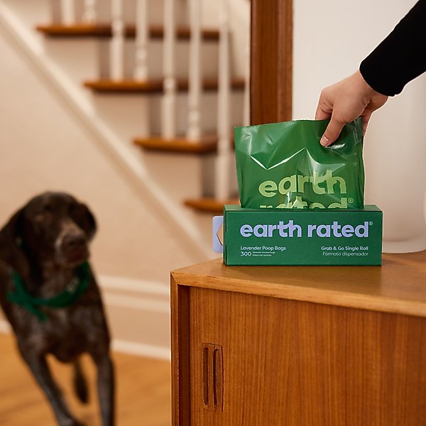 Show full view: Earth Rated Dog Poop Bags, Thick Grab & Go Single Roll, Lavender Scented, 300 Bags slide 6 of 9