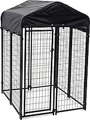 Lucky Dog Uptown Welded Wire Dog Kennel, Cover & Frame, 6 x 4 x 4 ft