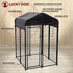Lucky Dog Uptown Welded Wire Dog Kennel, Cover & Frame, 6 x 4 x 4 ft slide 2 of 9