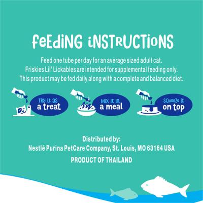 Show full view: Friskies lil' Lickables Ocean Whitefish Lickable Cat Treats, 2-oz pouch, 4 count slide 10 of 13