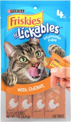 Friskies lil' Lickables Chicken Lickable Cat Treats, 0.5-oz tube, 4 count