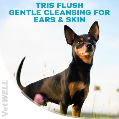 Show full view: VetWELL Tris Flush Dog & Cat Ear Cleaner Solution & Infection Treatment, 12-fl oz bottle slide 3 of 10