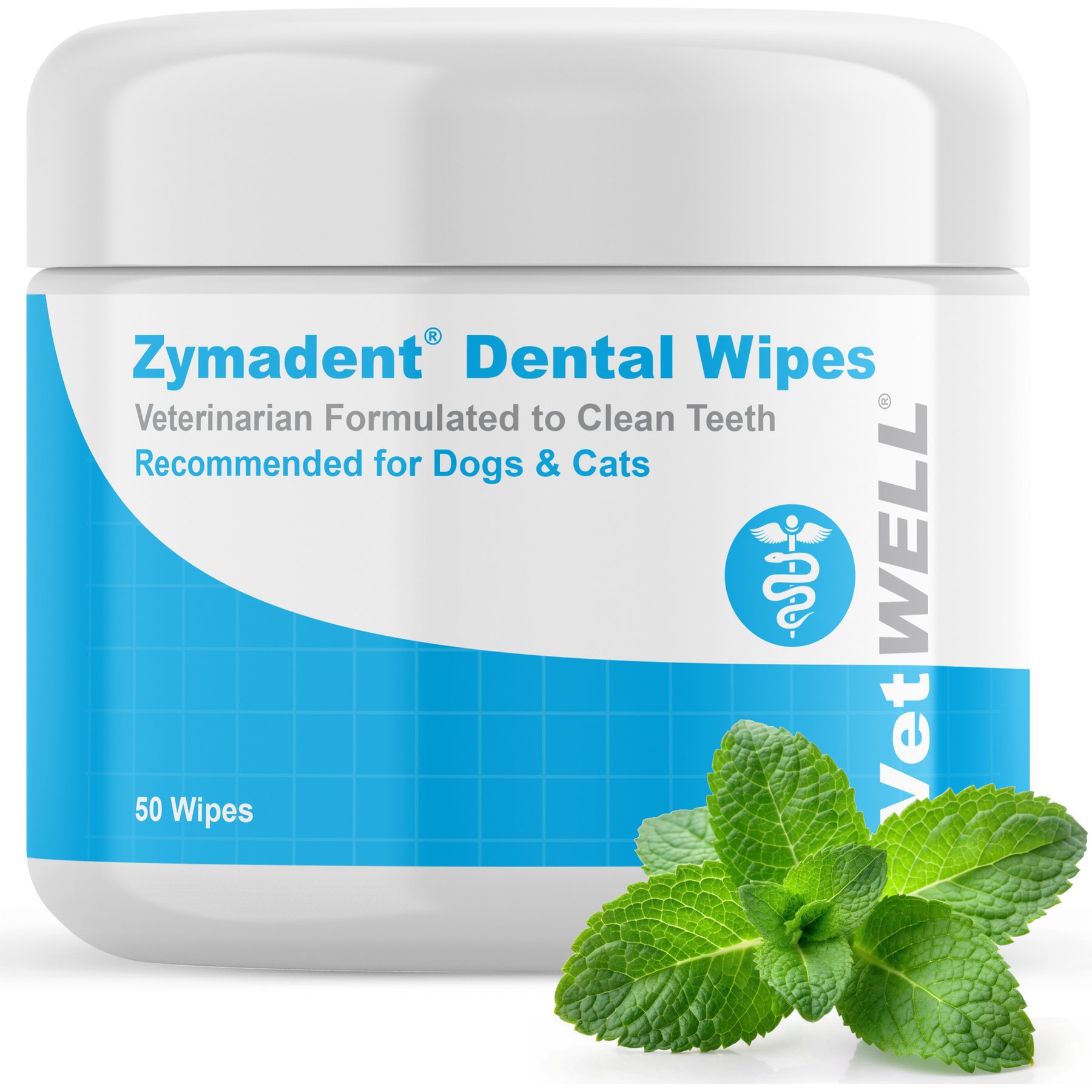 VetWELL Zymadent Dog & Cat Dental Wipes, 50 count