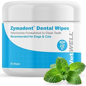 VetWELL Zymadent Dog & Cat Dental Wipes, 50 count