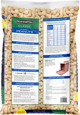 Show full view: Pennington Classic In Shell Peanuts Wild Bird Food Treats, 5-lb bag slide 2 of 11