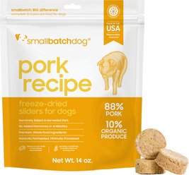 Smallbatch Pets Pork Freeze-Dried Raw Sliders Grain-Free Dry Dog Food, 14-oz bag