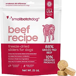 Smallbatch Pets Beef Non-GMO Freeze-Dried Dog Food, 25-oz bag