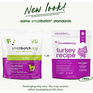 Smallbatch Pets Turkey Non-GMO Freeze-Dried Dog Food, 25-oz bag