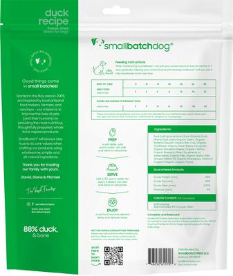 Show full view: Smallbatch Pets Duck Non-GMO Freeze-Dried Dog Food, 14-oz bag slide 8 of 9