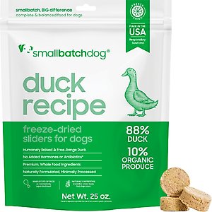 Smallbatch Pets Duck Non-GMO Freeze-Dried Dog Food, 25-oz bag