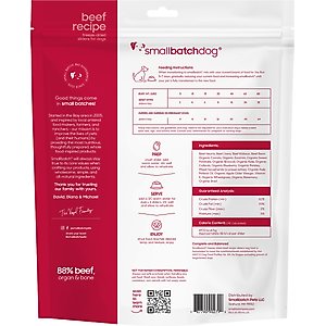 Smallbatch Pets Beef Non-GMO Freeze-Dried Dog Food, 25-oz bag