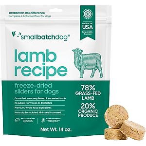 Smallbatch Pets Lamb Non-GMO Freeze-Dried Dog Food, 14-oz bag