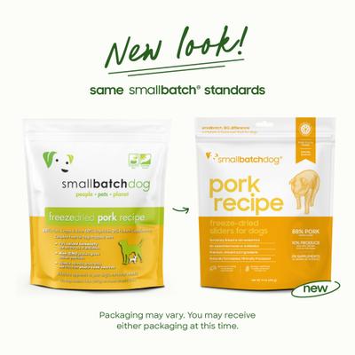 Show full view: Smallbatch Pets Pork Non-GMO Freeze-Dried Dog Food, 28-oz bundle slide 3 of 10