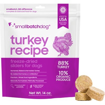 Smallbatch Pets Smallbatch Pets Turkey Freeze-Dried Raw Sliders Grain-Free Dry Dog Food, 14-oz bag