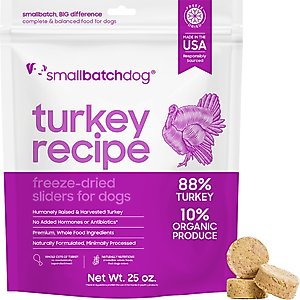 Smallbatch Pets Turkey Non-GMO Freeze-Dried Dog Food, 25-oz bag