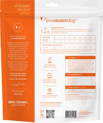 Show full view: Smallbatch Pets Chicken Non-GMO Freeze-Dried Dog Food, 14-oz bag slide 8 of 9